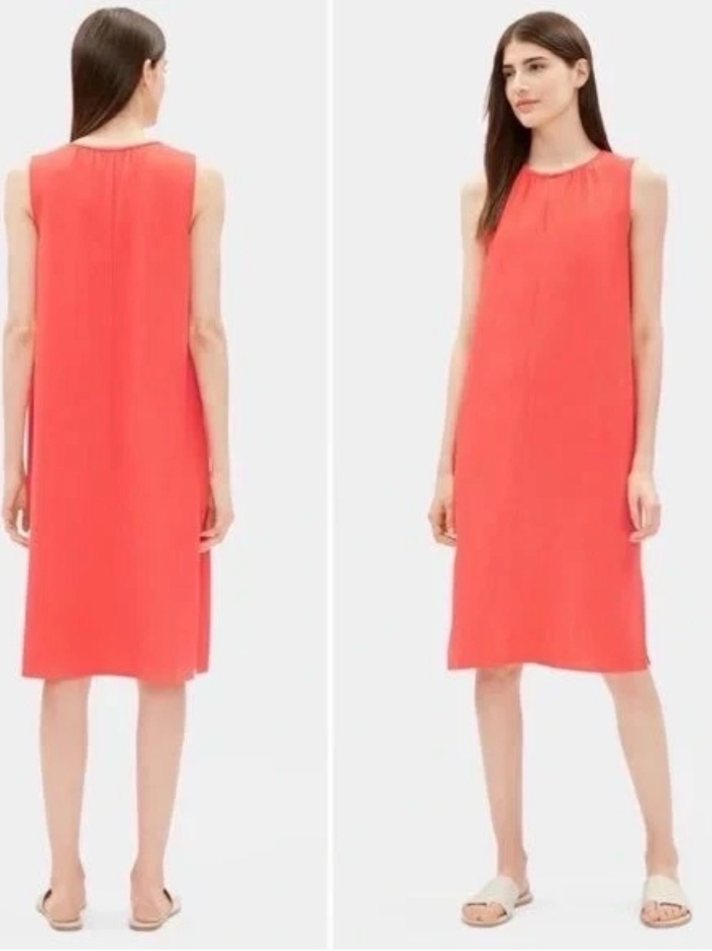 Eileen Fisher Lory Crepe Tencel Midi Dress